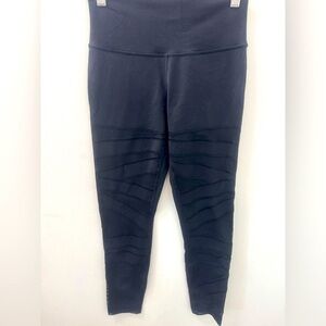 Lululemon Align Leggings Women's High Rise Sheer Black Crisscross Mesh Insert 4